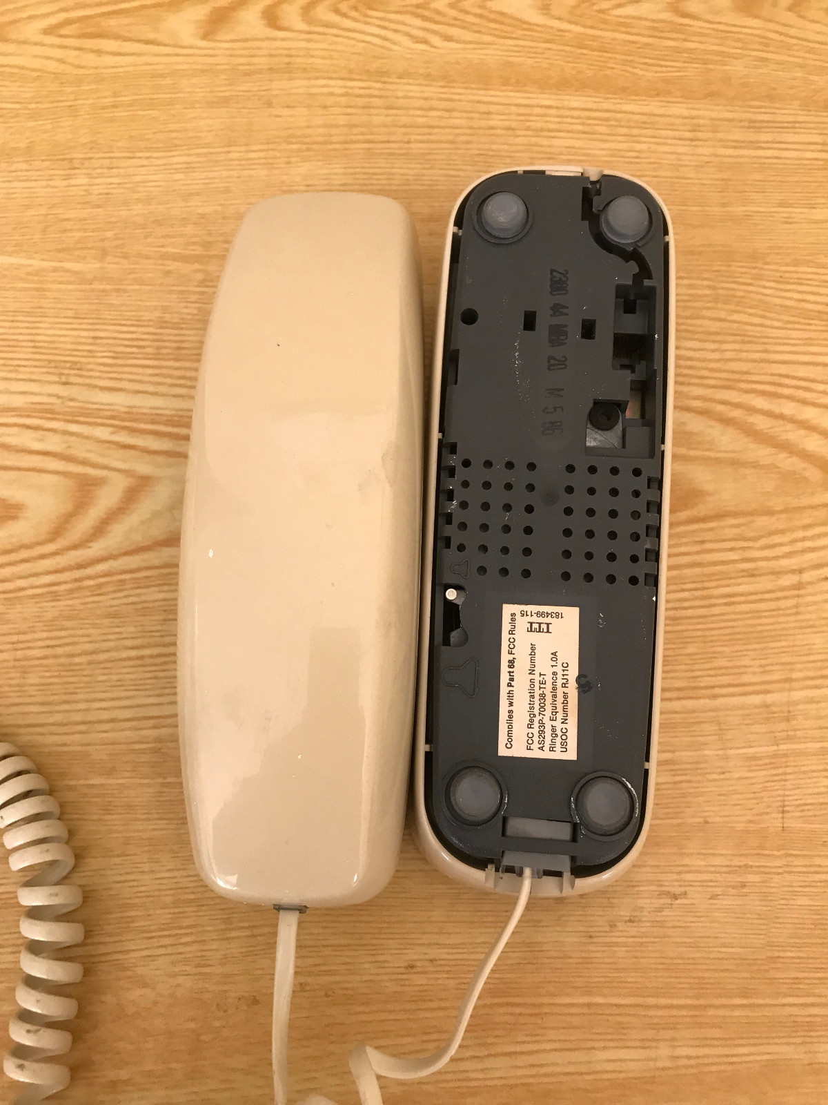 ITT Trimline Push Button Corded Phone