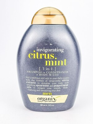 OGX Organix Invigorating Citrus Mint 3 in 1 Shampoo Conditioner Body Wash