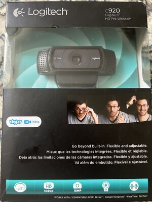 Logitech c920 HD Pro Webcam, Full HD 1080p, 15mp