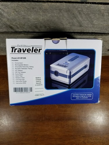 DeVilbiss Traveler Portable Nebulizer w/ Battery 6910P-DR, Please Read Descripti