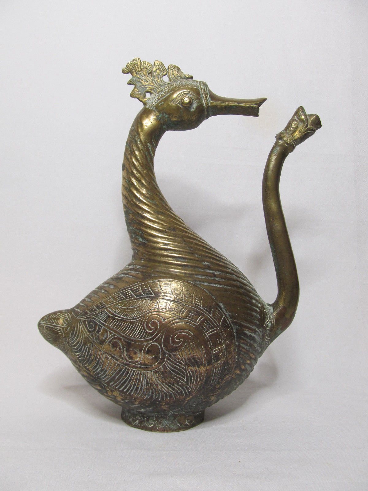15th-17th C. Ewer Mughal Aquamanile Goose Deccan Islamic Persian Aftaba Dullah