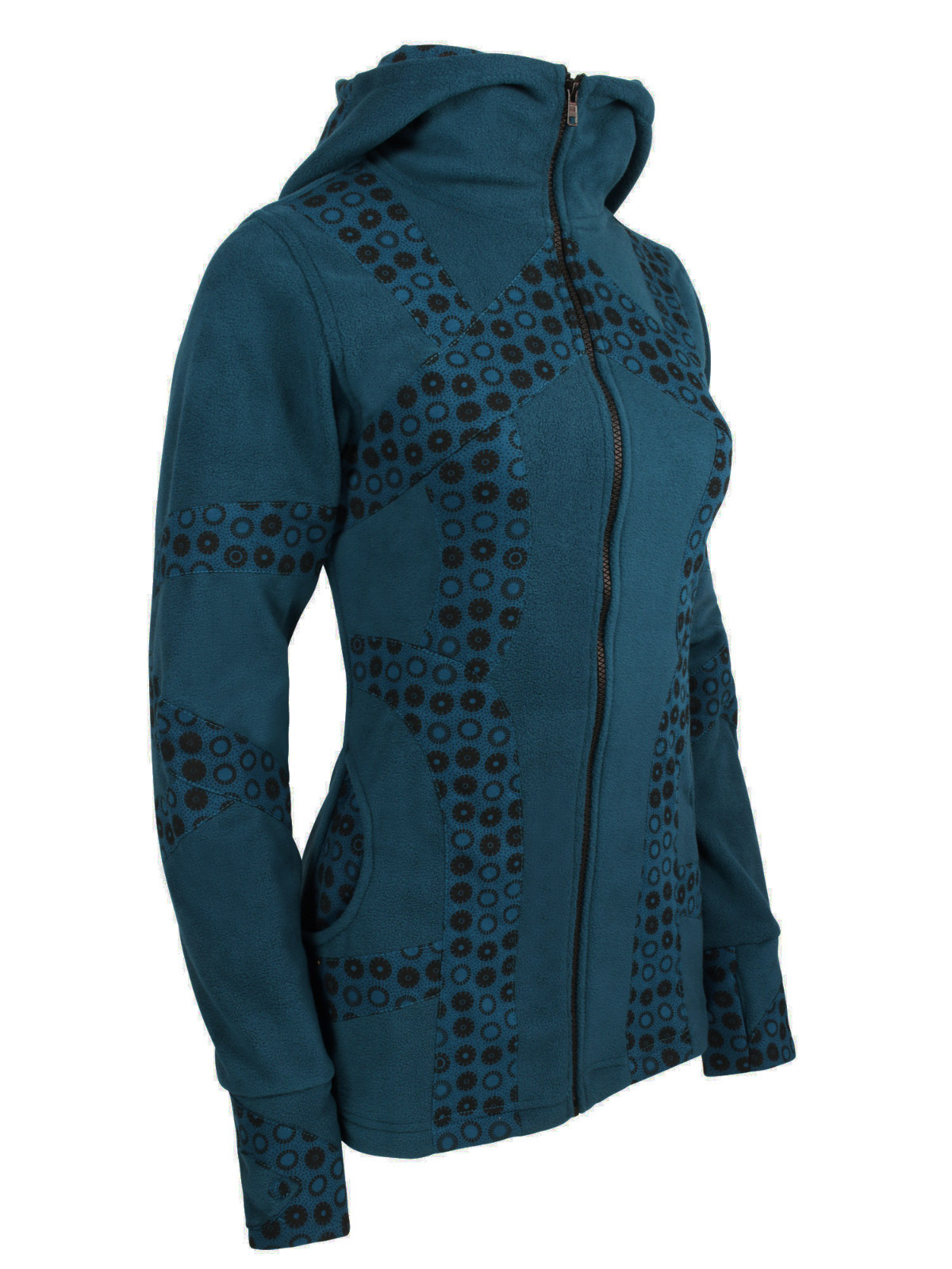 PUREWONDER Fleecejacke mit Zipfelkapuze für Elfen Mantel Fleece Jacke Elfe jk66