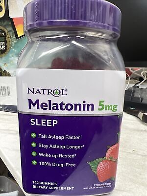 Natrol Melatonin Sleep Aid 140 Gummies, Fall Asleep Strawberry 5mg Exp. 09/24