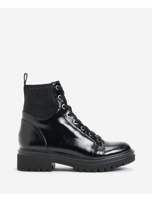 KENNETH COLE/ женские ботинки на шнуровке с эластичным блочным каблуком на черной подошве с выступами; обувь 10