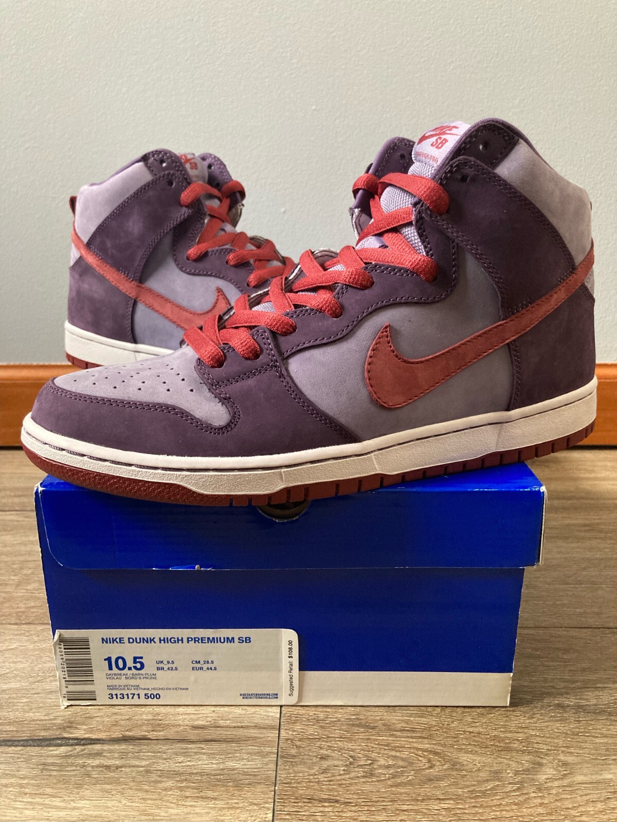 スニーカー Nike Dunk SB High Premium Daybreak Plum 2011 Size 10 - Nike SB Dunk High Premium Plum 2011 | eBay