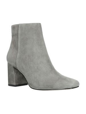 

BELLA VITA Женские серые кожаные ботильоны на блочном каблуке с квадратным носком Wilma 8,5 WW, Серый, WILMA