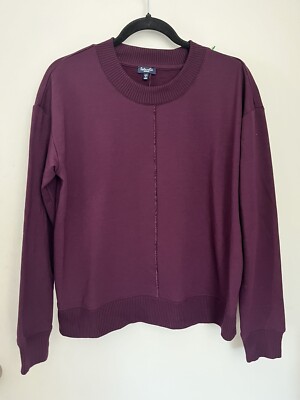 SPLENDID Supersoft Bliss Crewneck Pullover Women's Size Medium Wine