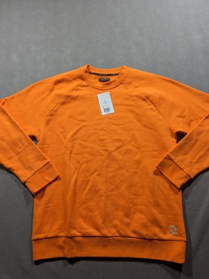 Zelos Sweater Men s Medium Orange Basic Crewneck Sweatshirt Pullover
