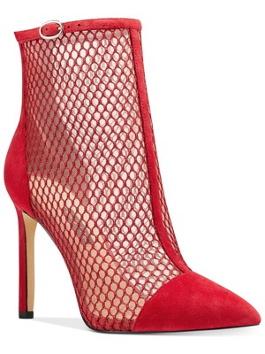 

Женские красные сетчатые ботильоны на молнии NINE WEST Tawny с острым носком на шпильке, размер 8 м, Красный, WNTAWNY2