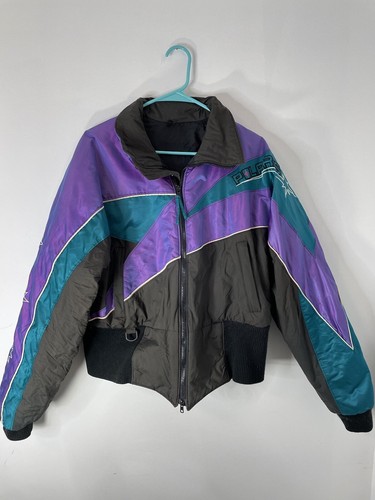 Polaris Vintage 90s Snowmobile Indy Satin Jacket Teal Purple Polaris Vintage 90s Snowmobile Indy Satin Jacket Teal Purple