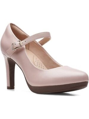 

CLARKS COLLECTION Женские розовые кожаные туфли на шпильке с блестками Mary Jane Ambyr 7,5 M, Розовый, 26157860