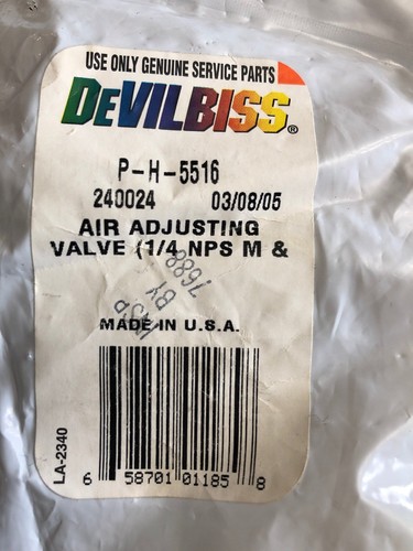 3 DeVILBISS Air Adjustment Valves P-H-5516 PH5516 - NEW OEM