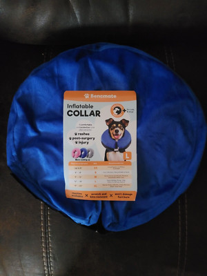 Bencmate Blue Inflatable Protective Dog Recovery Collar Size Large