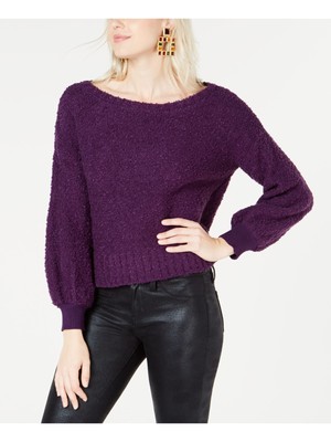 

Женский фиолетовый свитер BAR III с длинным рукавом и вырезом лодочкой Размер