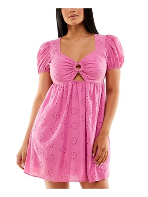 БЕЗМОЛВНОЕ женское короткое платье с розовым уплотнительным кольцом сзади и подкладкой спереди XS