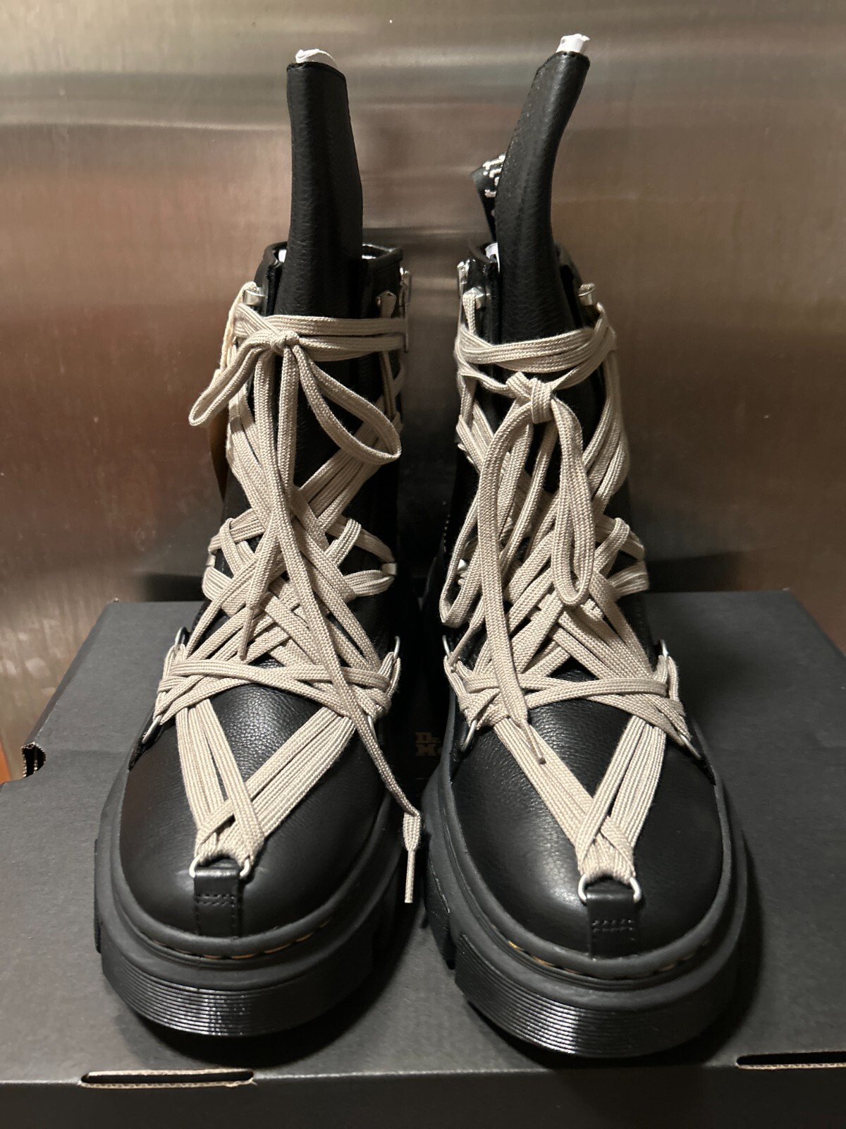 Rick Owens Dr Martens 1460 DMXL Mega Lace Boot | eBay Rick Owens Dr Martens 1460 DMXL Mega Lace Boot | eBay