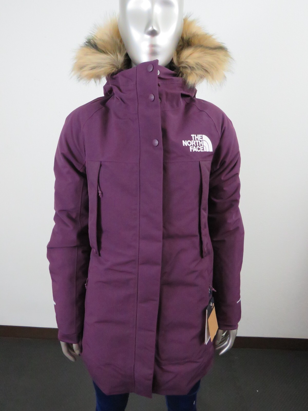 Pre-owned The North Face Womens  Outer Boroughs 550-down Warm Parka Jacket - Wine In White