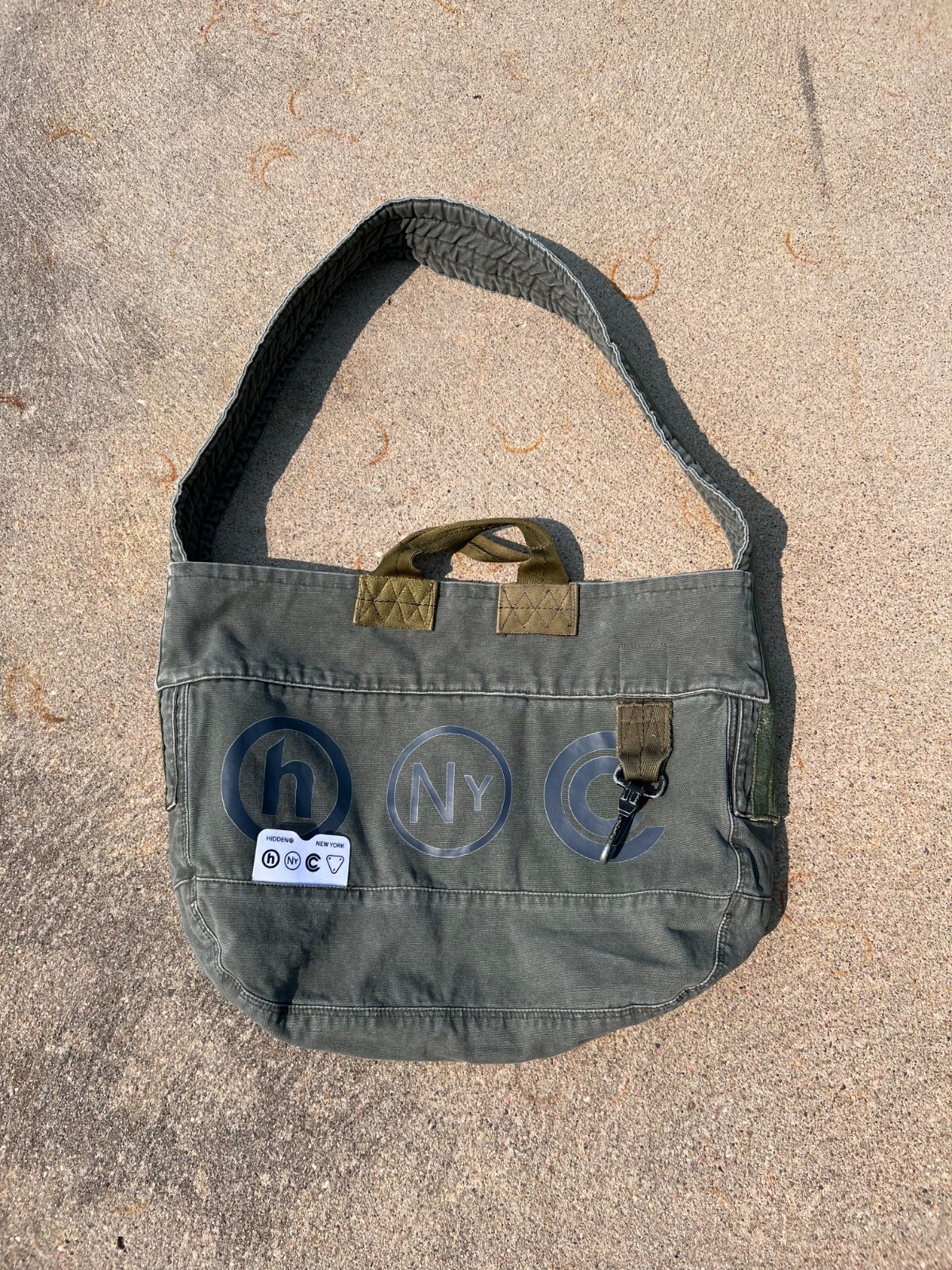 Hidden NY Gems 23 Stonewash Military Newsboy Bag - NEW | eBay