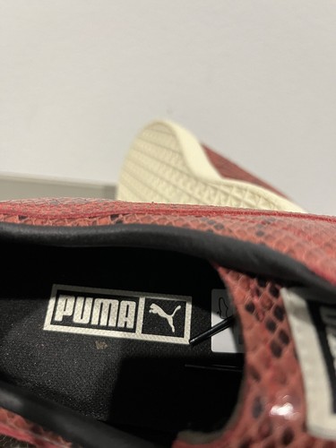 Puma Men's Clyde Faux Snakeskin Shoes High Risk Red Sneakers Sz 10 RARE Detroit