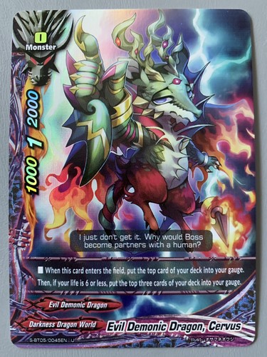 FUTURE CARD BUDDYFIGHT EVIL DEMONIC DRAGON CERVUS S-BT05