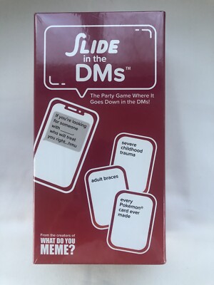 Slide in The DMs Adult Party Game What do you meme Creators New in Box