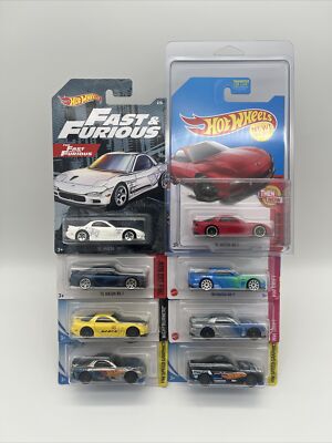 Hot Wheels 95 Mazda RX-7 *LOT OF 8* Various Colors/Versions ZAMAC Rare RED 1/64