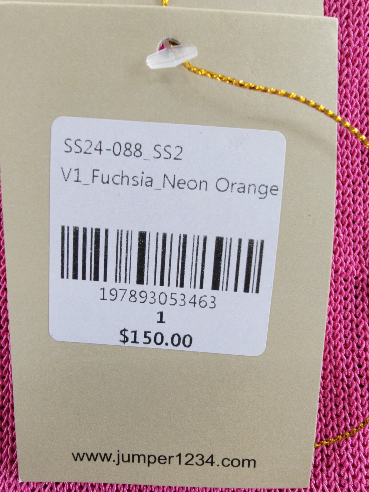 Jumper 1234 Contrast Cropped Sleeveless Sweater Women's 1 Fuchsia Linen Blend - Picture 15 of 15