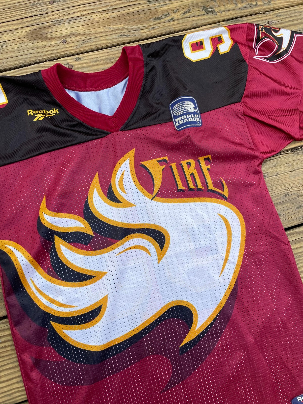 Vintage Rhein Fire Reebok NFL Europe Jersey Size Small | eBay