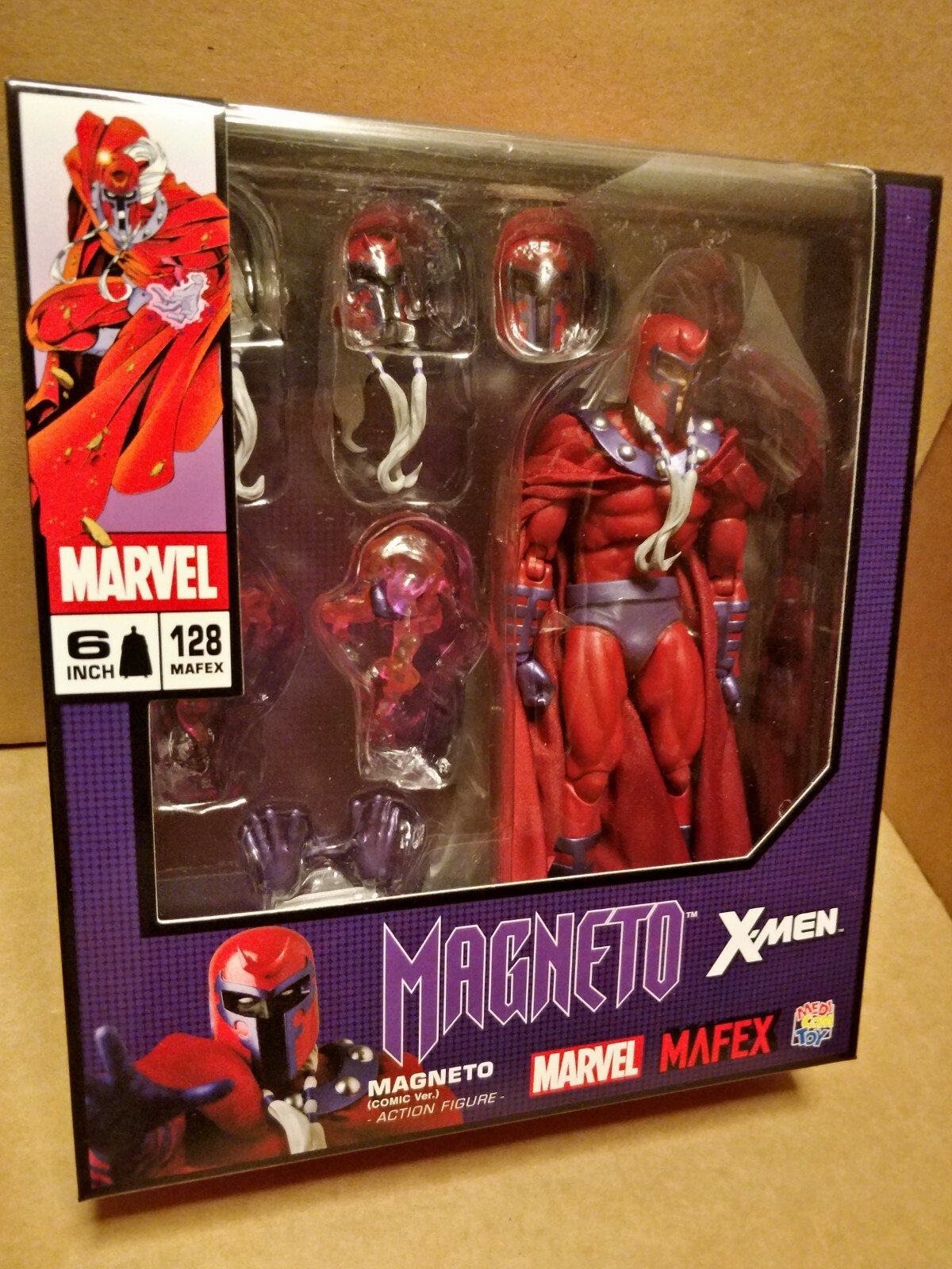 OFICIAL MEDICOM MAFEX NO.128 X-MEN MAGNETO COMIC VER. FIGURA
