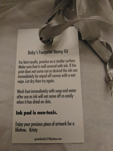 Baby Foot Print Kit Canvas And Ink By Green Birdie