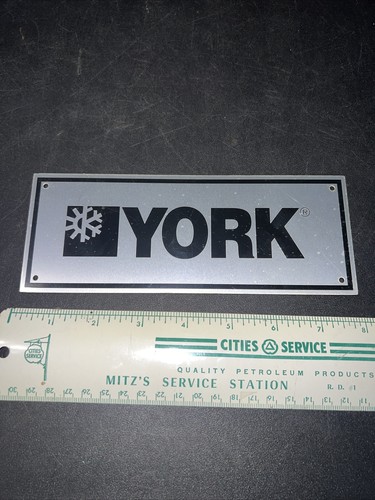 Vintage Unsued NOS York Air Conditioning Equipment Plate