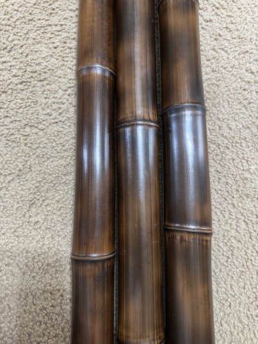 Dark Flame Cured bamboo pole 1.5” Diameter  1 ft to 8 ft You choose length