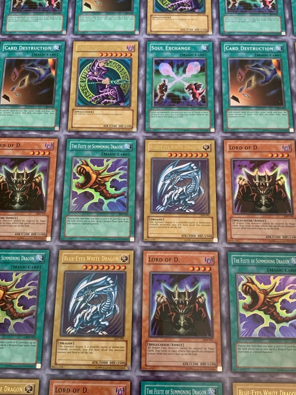 Yugioh 2002 Starter Deck Yugi + Kaiba Factory UNCUT SHEET Blue-Eyes White  Dragon | eBay