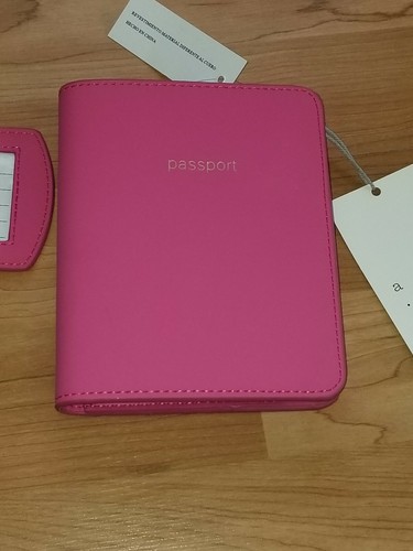 A New Day Passport Case Holder And Luggage Tag PINK SET NEW!!