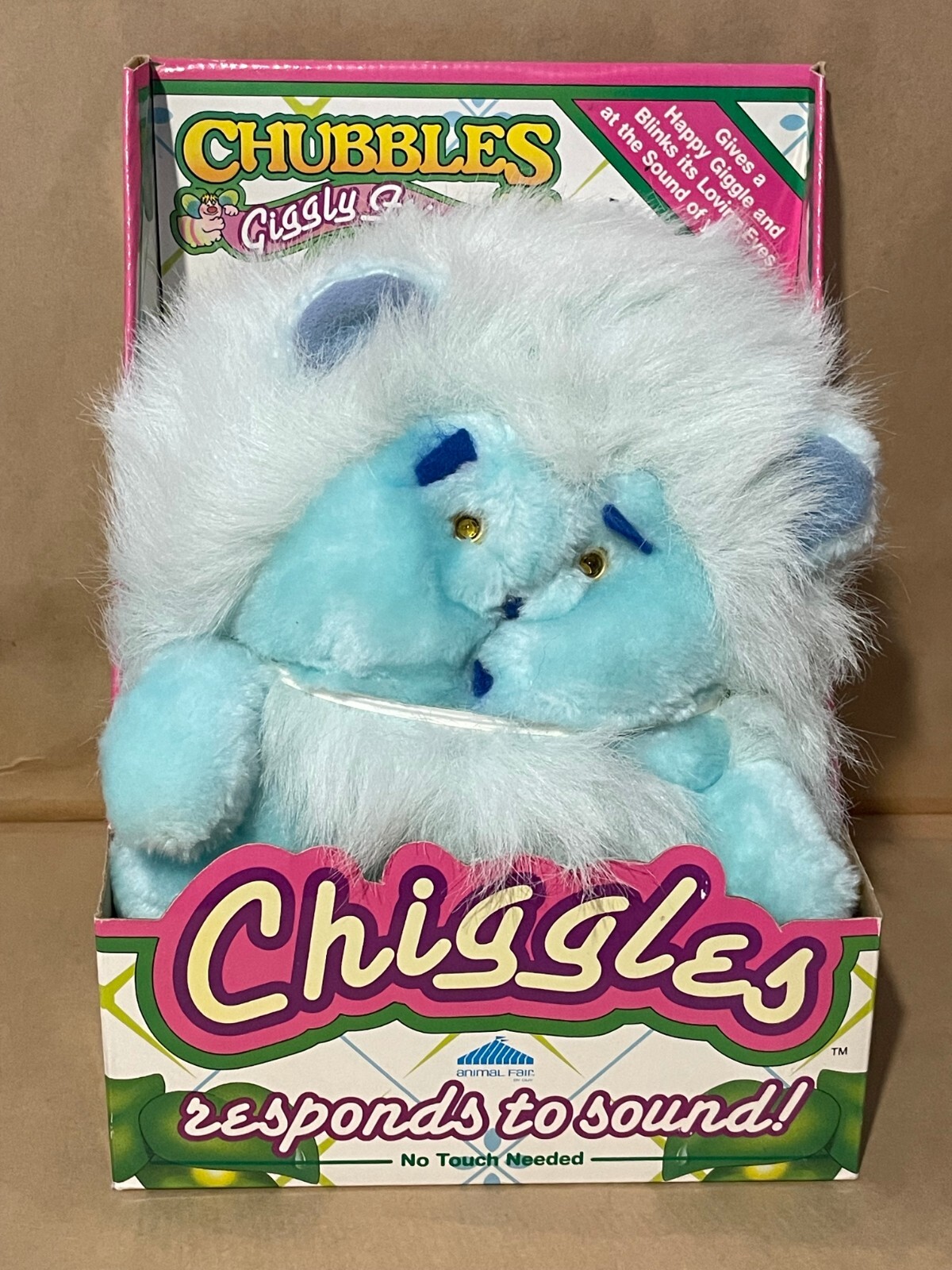 ぬいぐるみ Chubbles Plush Vintage 1980s Animal Fair Chubbles Chiggles Plush Toy Blue