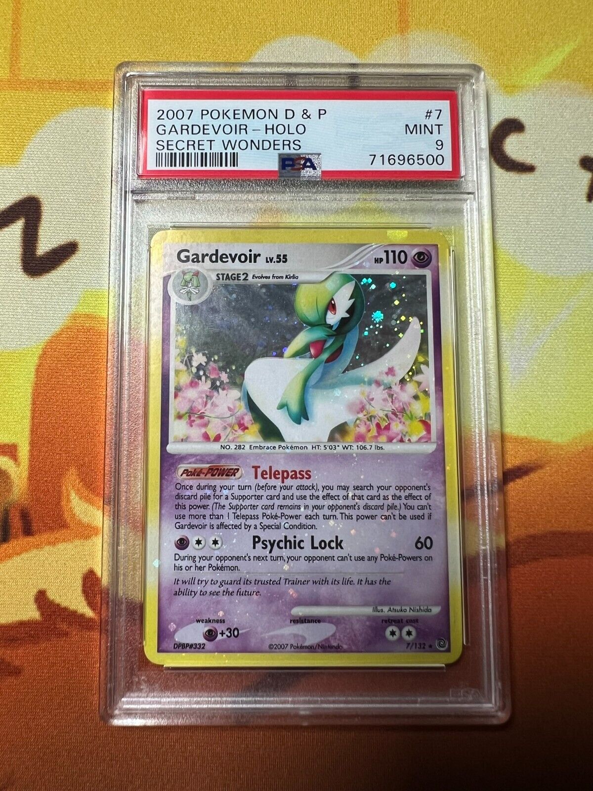 Pokemon TCG 2007 secret wonders Gardevoir Holo bleed #7 PSA Pokemon TCG 2007 secret wonders Gardevoir Holo bleed #7 PSA