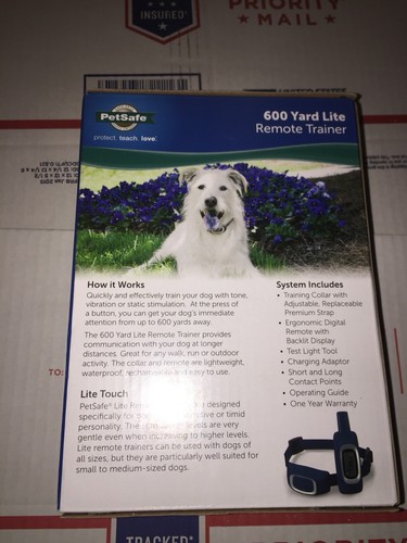 PetSafe 600 Yard Lite Remote Dog Trainer Rechargeable 15 Levels-FACTORY SEALED