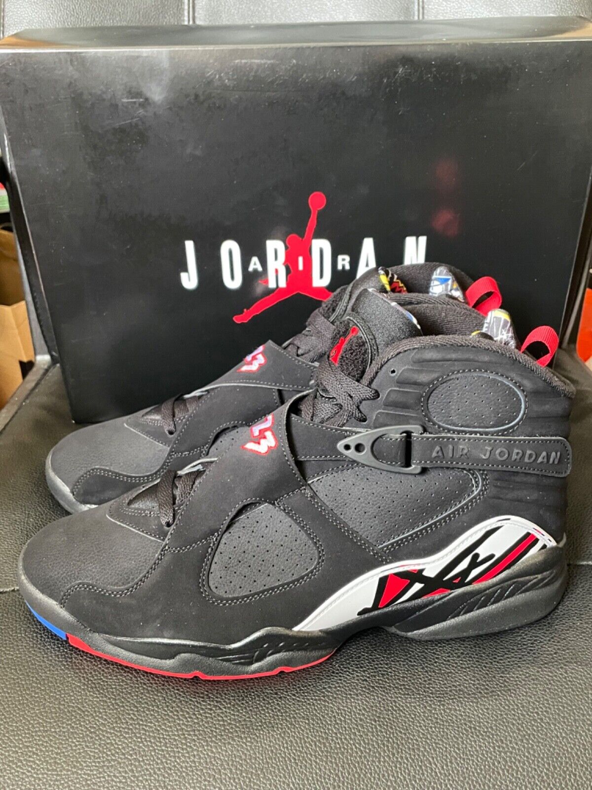 Sz 4Y-14 2023 Nike Air Jordan 8 Retro Playoffs Black Red Sz 4Y-14 2023 Nike Air Jordan 8 Retro Playoffs Black Red