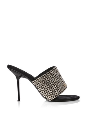 

ALEXANDER WANG Женские черные босоножки на каблуке Sienna с формованной стелькой 37,5, Черный, 30321S044