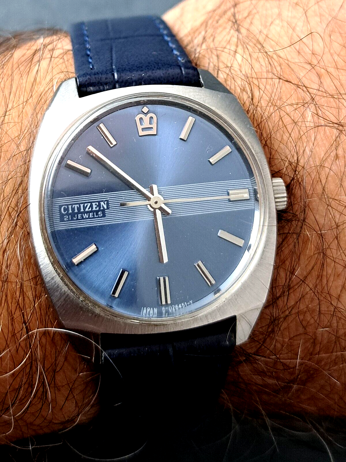 Citizen 63-4239 Blue Dial Gents Mens Hand Winding 21 Jewels Citizen 63-4239 Blue Dial Gents Mens Hand Winding 21 Jewels