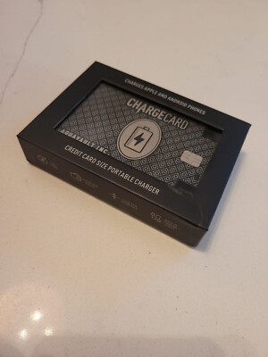 ChargeCard Ultra-Thin Credit Card Size Portable Charger 2300mAh (New - Open Box)
