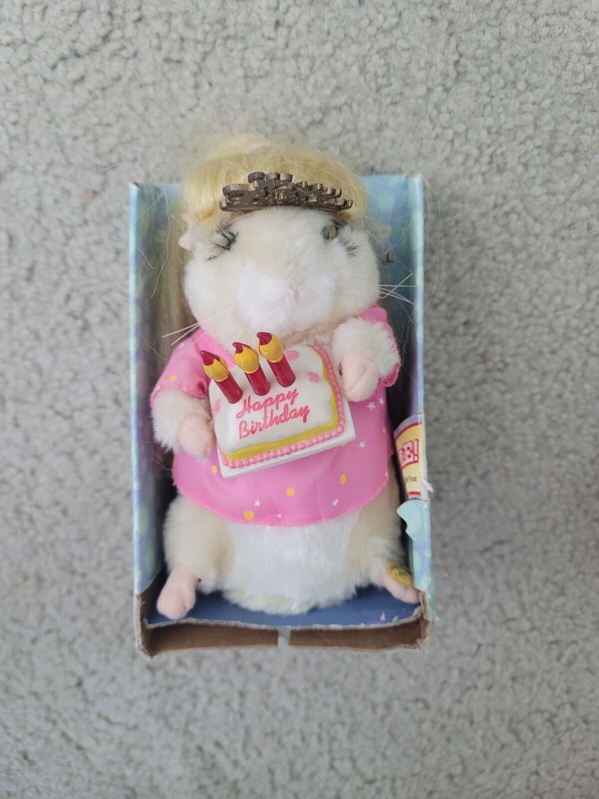 Gemmy Dancing Hamster Happy Birthday Girl “Party All The Time “Animated Toy