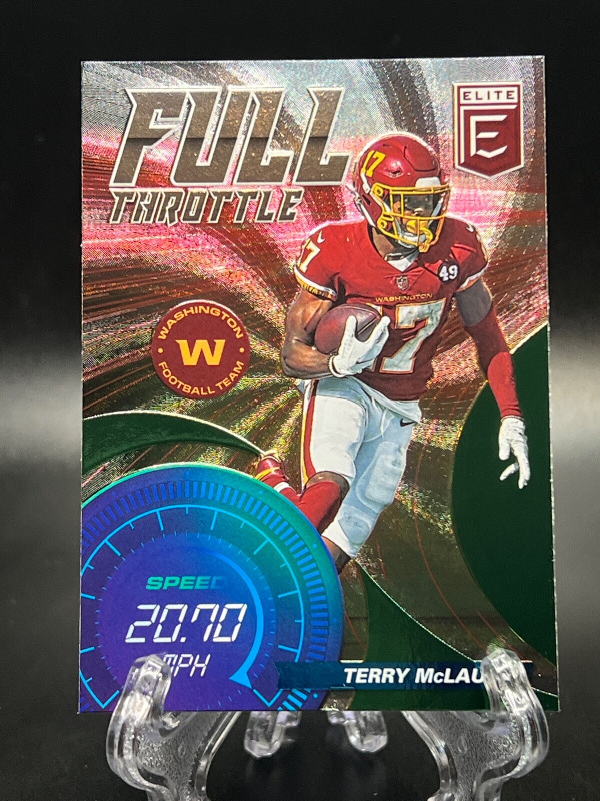 2021 Donruss Elite Terry McLaurin Full Throttle Green FT10