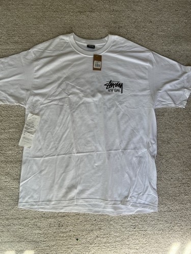 STUSSY USA製 総柄シャツ Lサイズ 白系 STUSSY USA製 総柄シャツ Lサイズ 白系