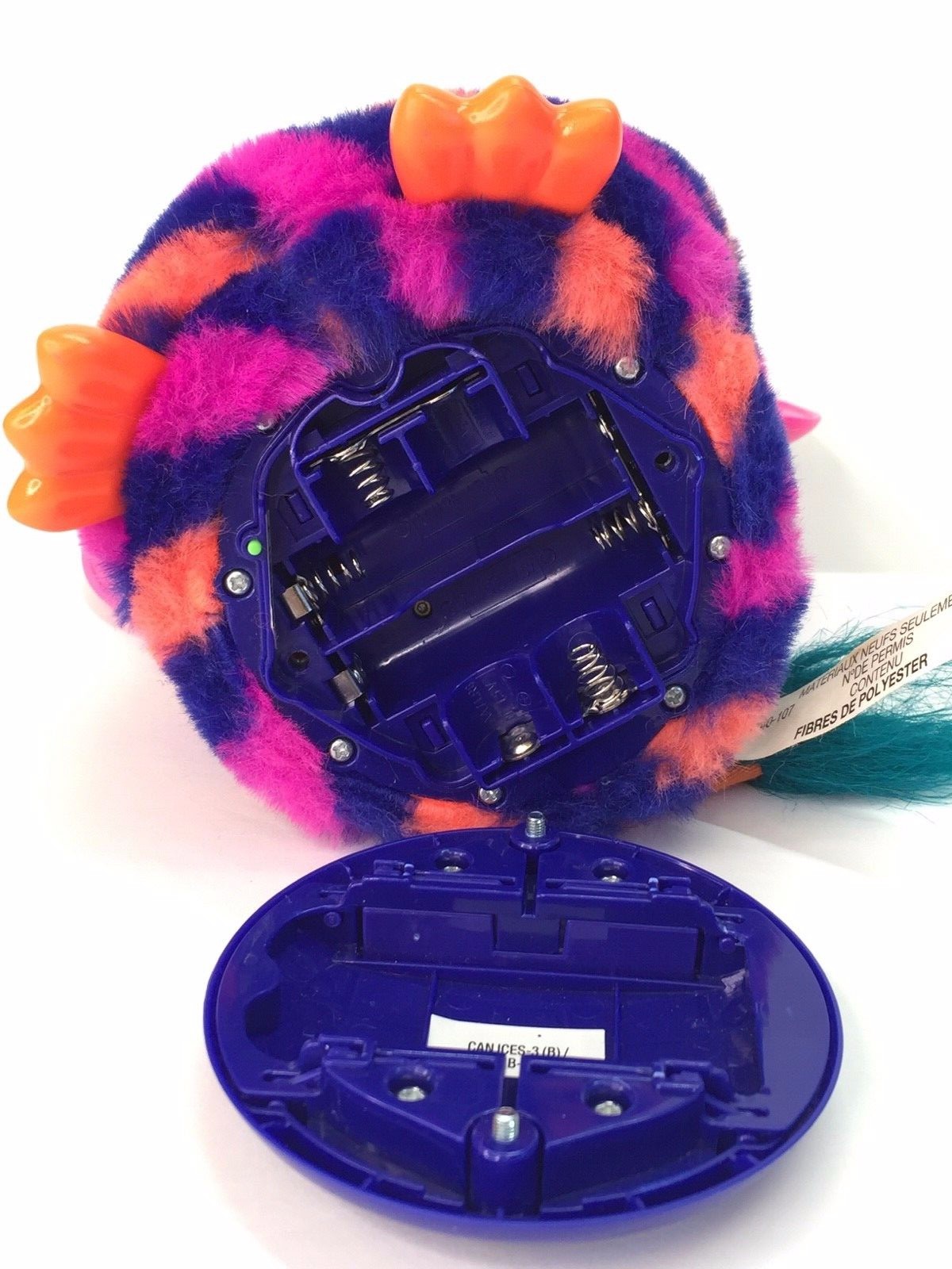 2 Furby Boom Interactive Pets Hasbro 2012 - Blue Wave & Diagonal Stripes - Work