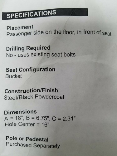 RAM Mount No Drill Seat Base-Ford Explorer/Ford Police Interceptor Utility-NEW