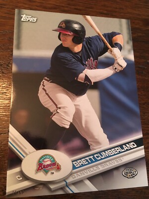 2017 Topps Pro Debut Jumbo 5x7 Brett Cumberland Braves 119 #'d 07/49