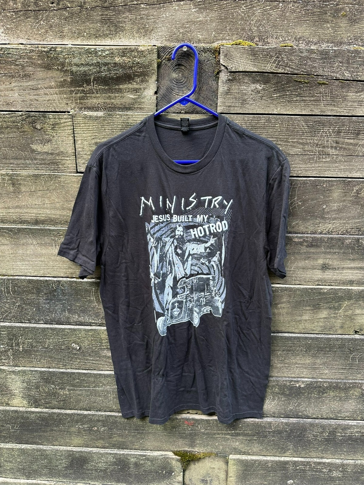 Ministry Jesus Built My Hotrod T-shirt Size XL Used Black | eBay