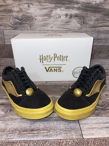 Old Skool Harry Potter Vans W/ Golden Stitch Women's Sz 8