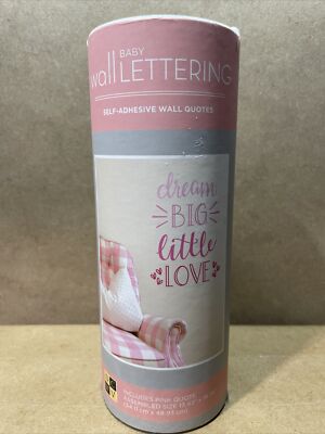 Dream Big Little One Quote Decal Sticker Self-Adhesive 13.43 x19.26  DCWV B70